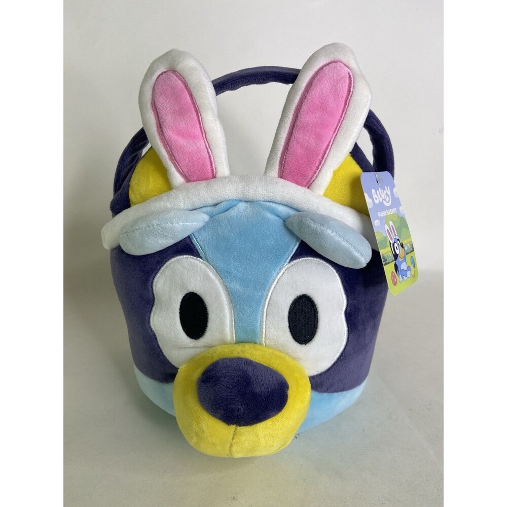 Bluey Plush Easter Egg Toy Basket Puppy Dog Blue Ruz NEW